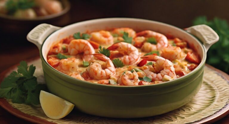 Cazuela de camarones o langostinos