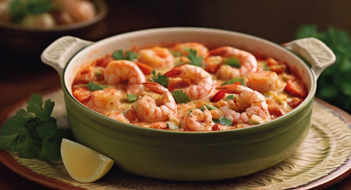 Cazuela de camarones o langostinos