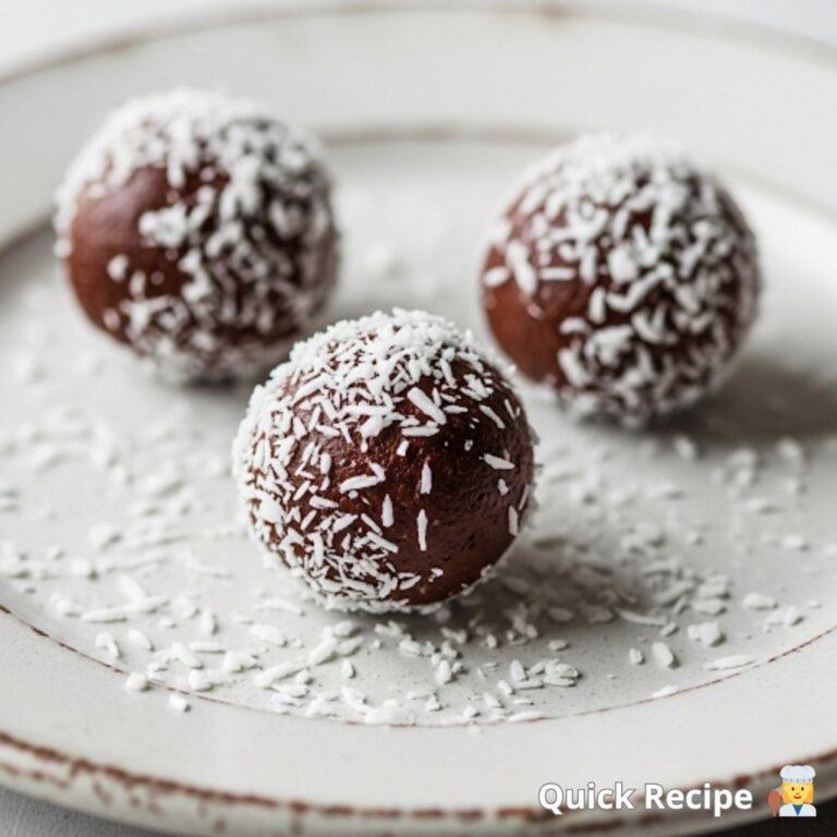 Trufas de Aguacate y Cacao con Coco Rallado