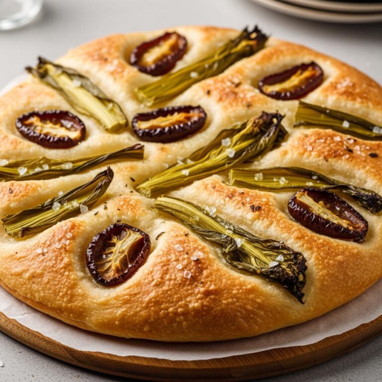 Focaccia de Romero y Aceitunas con Sal Marina