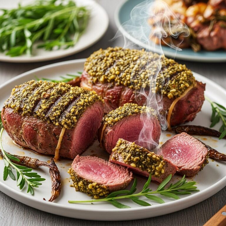 Chuletas de Cordero con Costra de Hierbas y Ajo al Horno