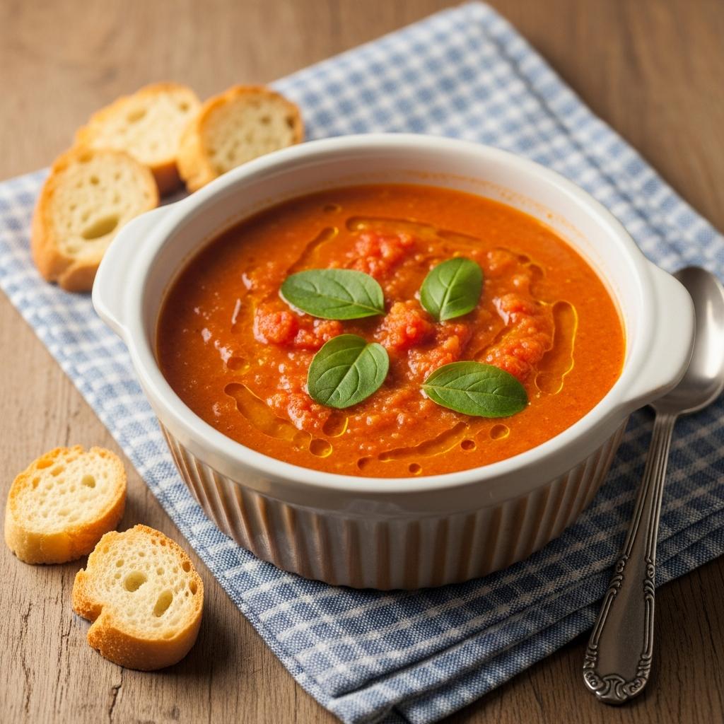 Sopa de tomate casera y fácil