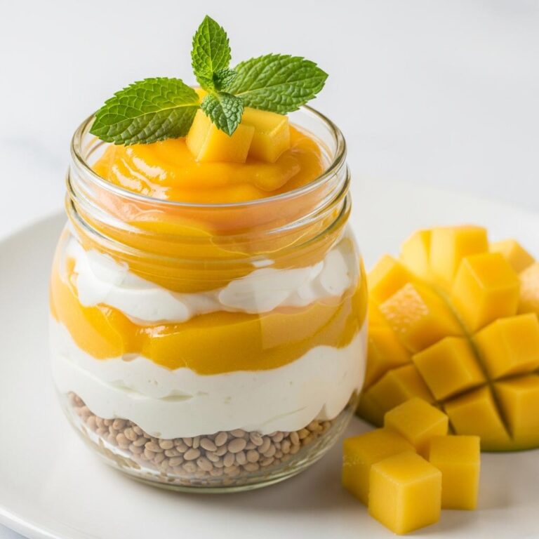 Mousse de Mango y Yogur Griego con Semillas de Chía