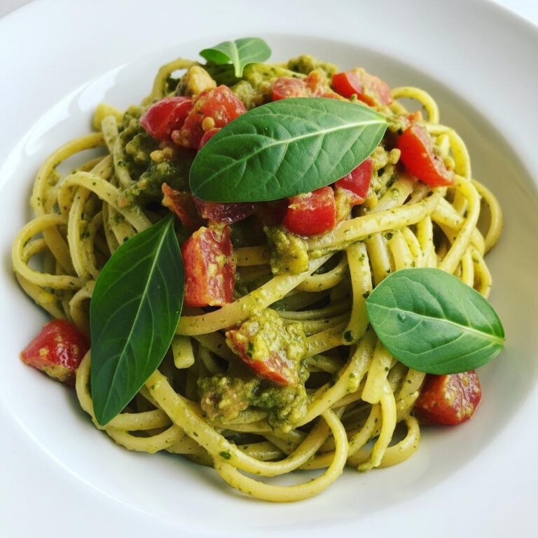 Pasta con Salsa Cremosa de Aguacate y Tomates Secos