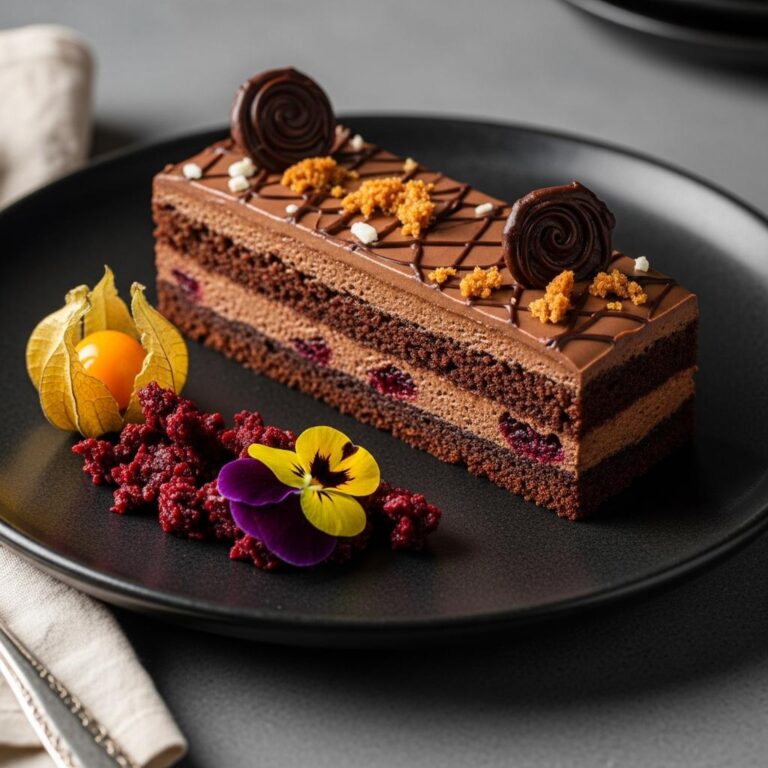 Pastel de Chocolate Oscuro con Remolacha